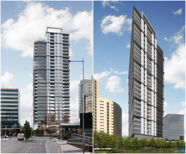 Cardiff Tower CGI from both angles